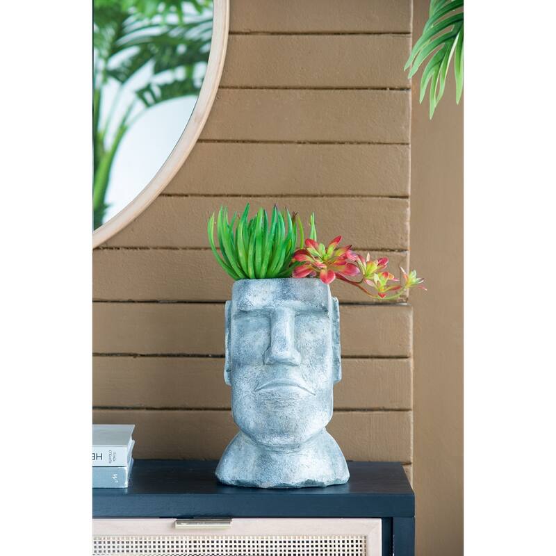 GDFStudio Easter Island Cement Small Planter