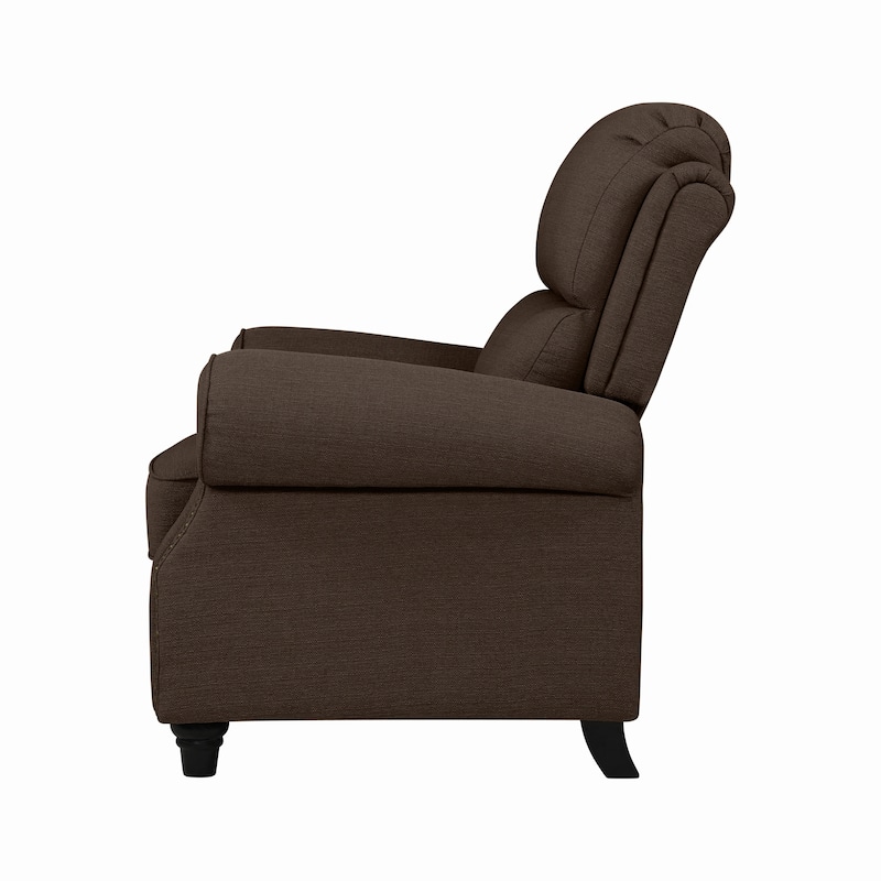Copper Grove Jessie Brown Linen Push Back Recliner Chair