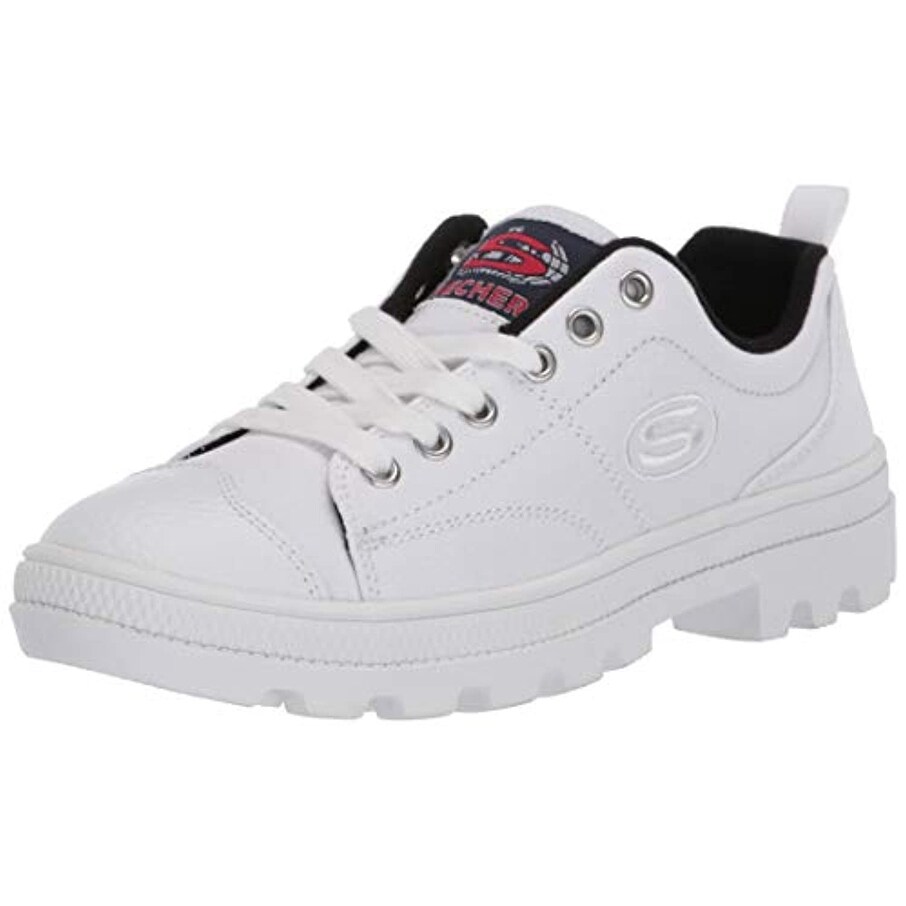 skechers womens white tennis shoes