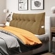 preview thumbnail 144 of 182, WOWMAX Large Reading Wedge Headboard Pillow for Bed Rest Back Support California King - Cotton Camel