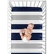 preview thumbnail 4 of 4, Sweet Jojo Designs Fitted Crib Sheet for the Navy Blue and Gray Stripe Collection