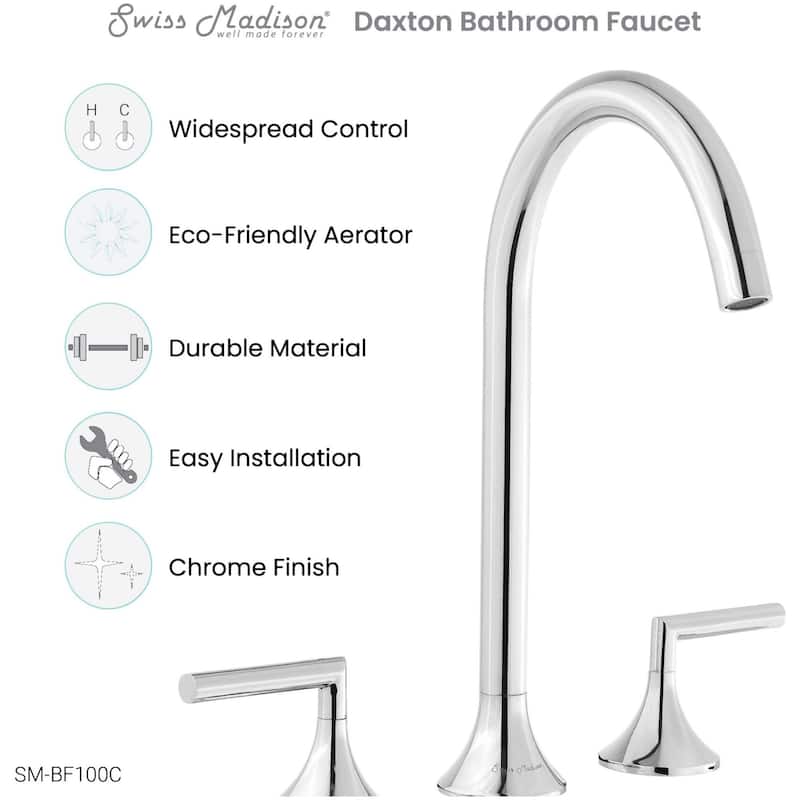 Swiss Madison SM-BF100 Daxton 1.2 GPM Widespread Bathroom Faucet