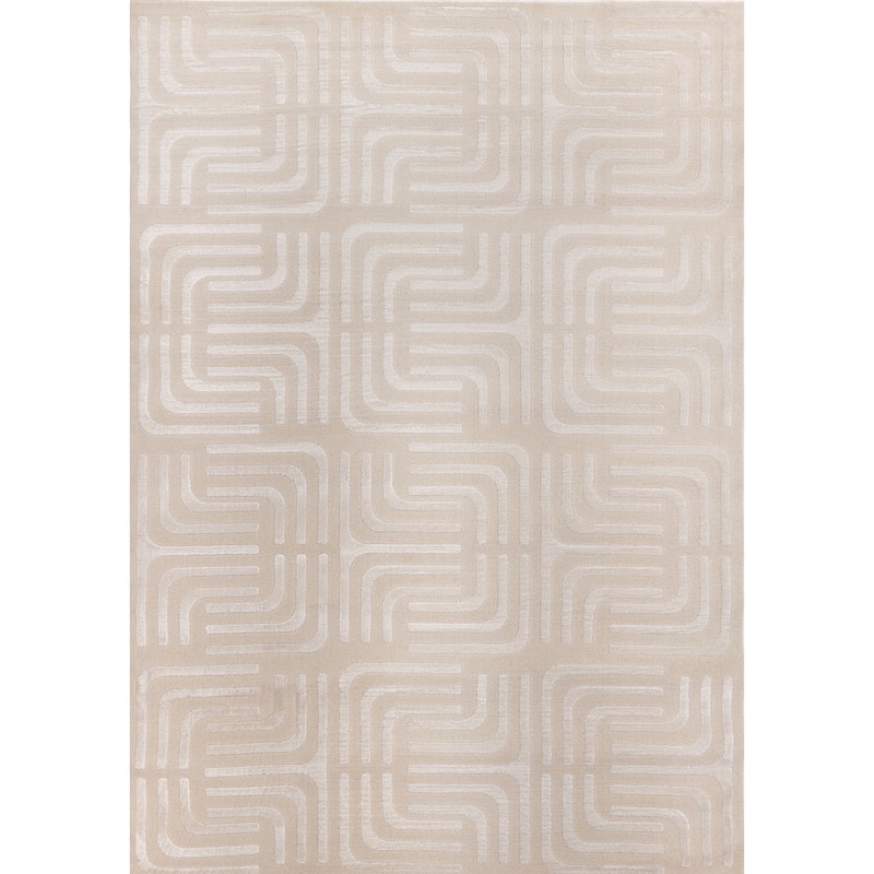 Leonardo Cream Beige Modern Area Rug