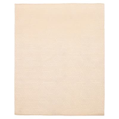 ECARPETGALLERY Hand-knotted Tangier Cream Wool Rug - 7'10 x 9'10