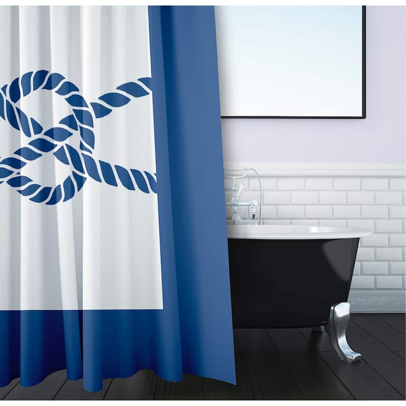 Nautical Knot Geometric Print 71x74-inch Shower Curtain