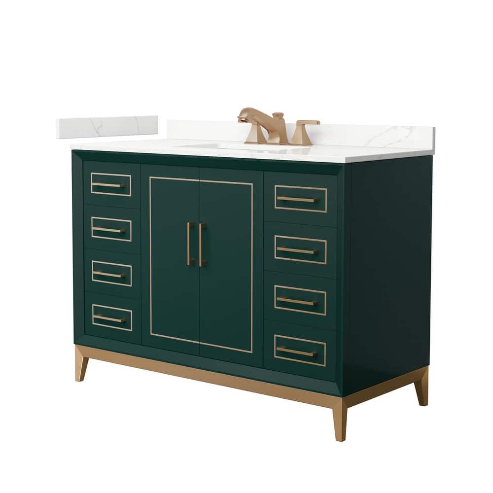 Wyndham Collection WCH515148S-QTZ-US3MXX Marlena 48" Free Standing