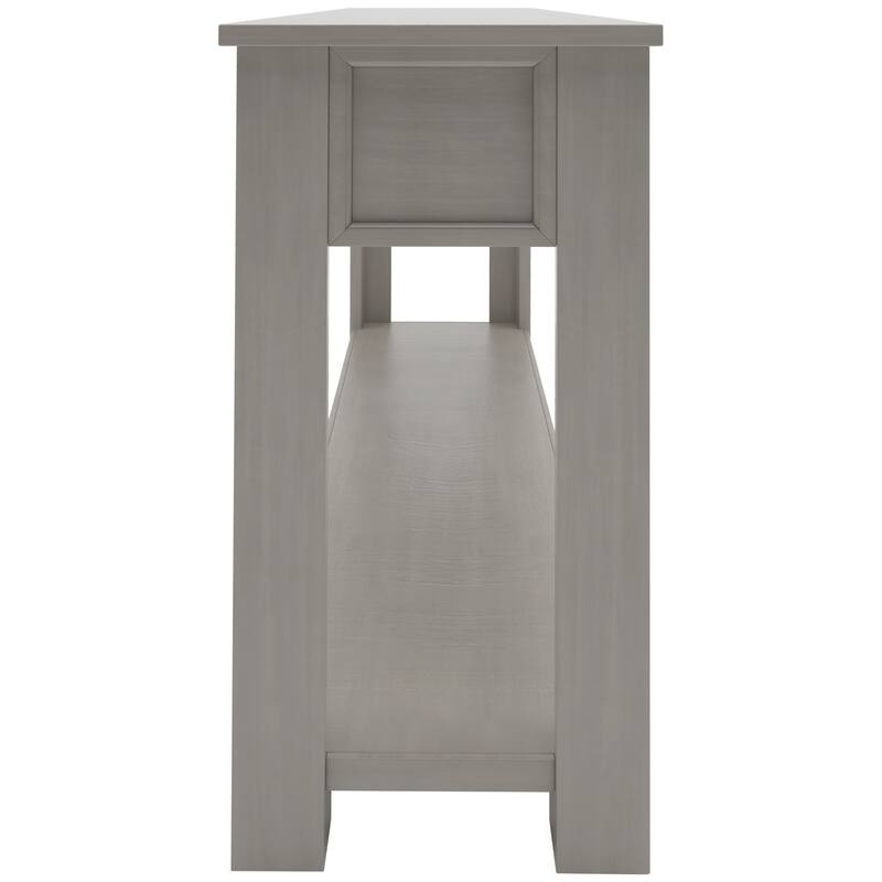 Console Table/Sofa Table with Storage Drawers and Bottom Shelf for Entryway Hallway