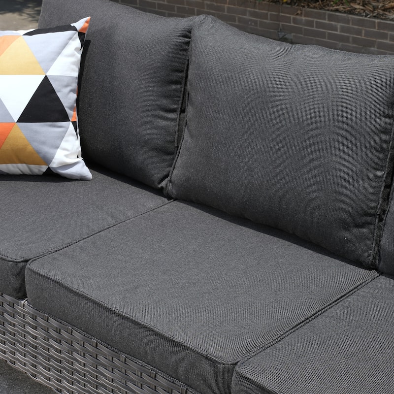 OVIOS 8-piece Patio Wicker Outdoor High-back Sectional Furniture Set