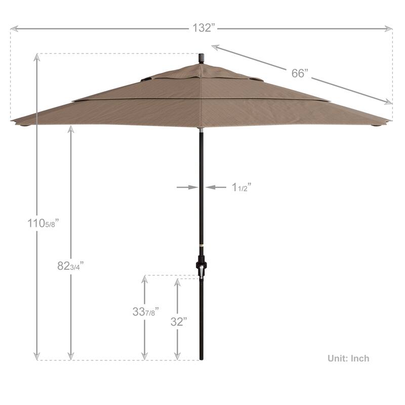 California Umbrella 11-Foot Market Umbrella in Bronze