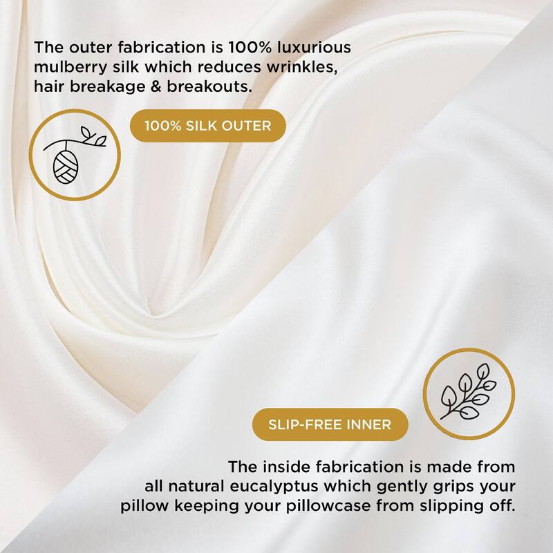 NIGHT Nonslip Silk & Eucalyptus Blend Pillowcase