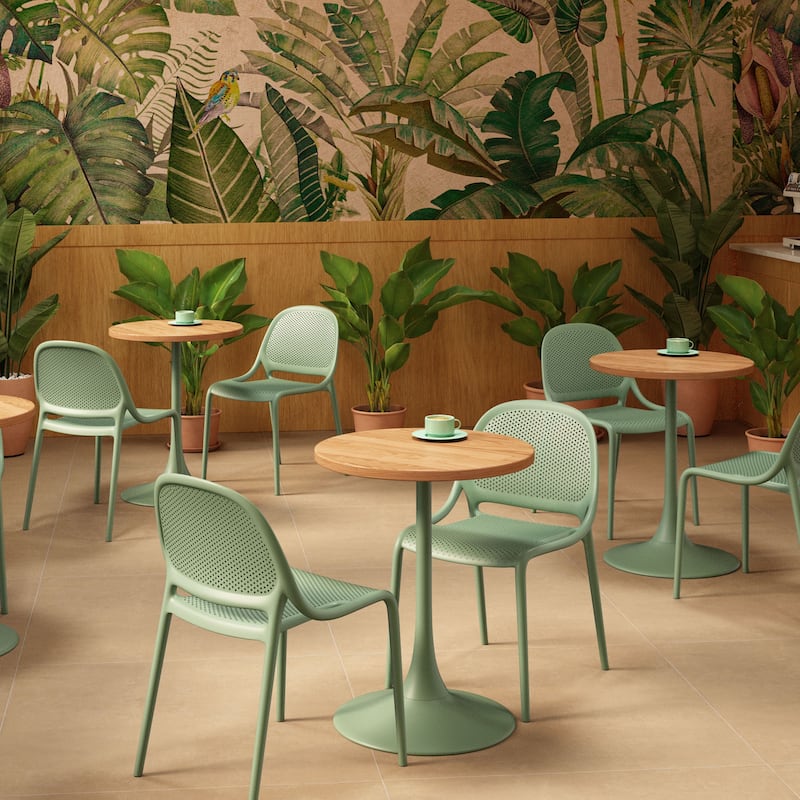 Elise Wood Top Round Table 24"D x 30"H