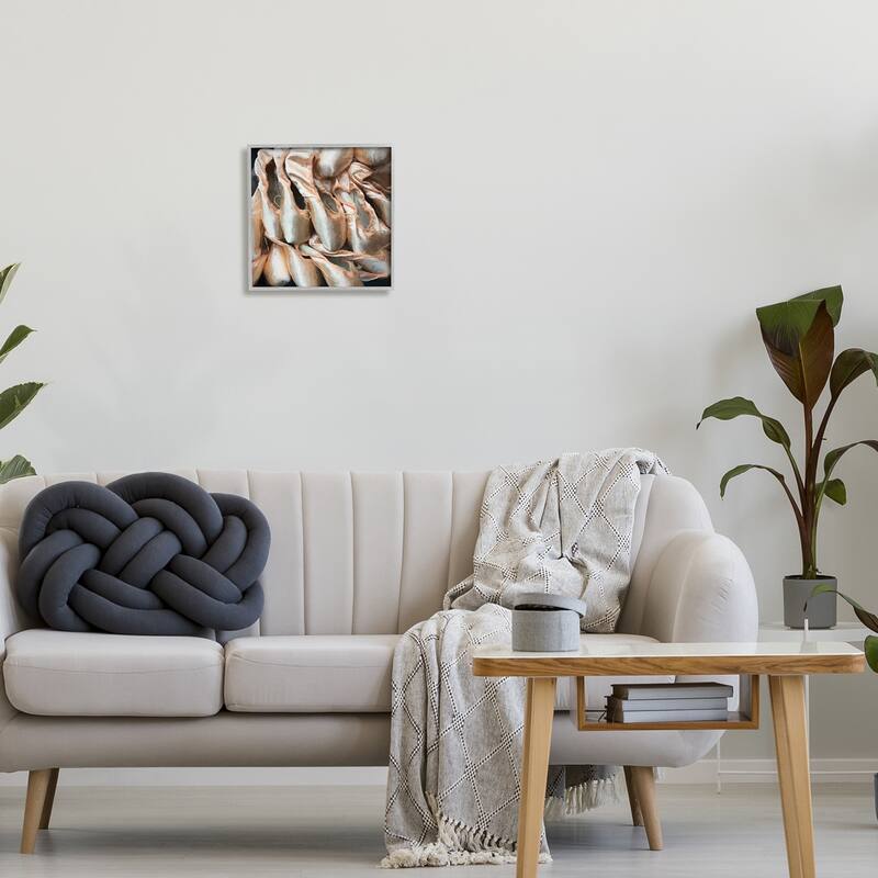 Stupell Ballet Slippers Dancer Pointe Shoes Painting Framed Wall Art, Design by Graffitee Studios - Tan