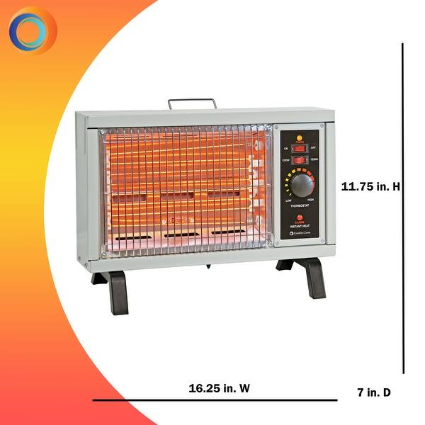 1500w Electric Radiant Space Heater With Adjustable Thermostat Ivory On Sale Overstock 12442452 Get free shipping on qualified comfort zone space heaters or buy online pick up in store today in the heaters department. comfort zone