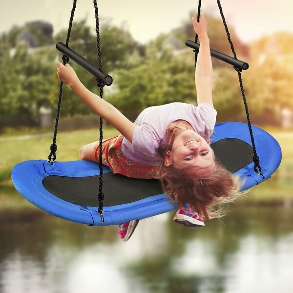 Costway 60 in. Colorful Platform Tree Web Swing Outdoor with