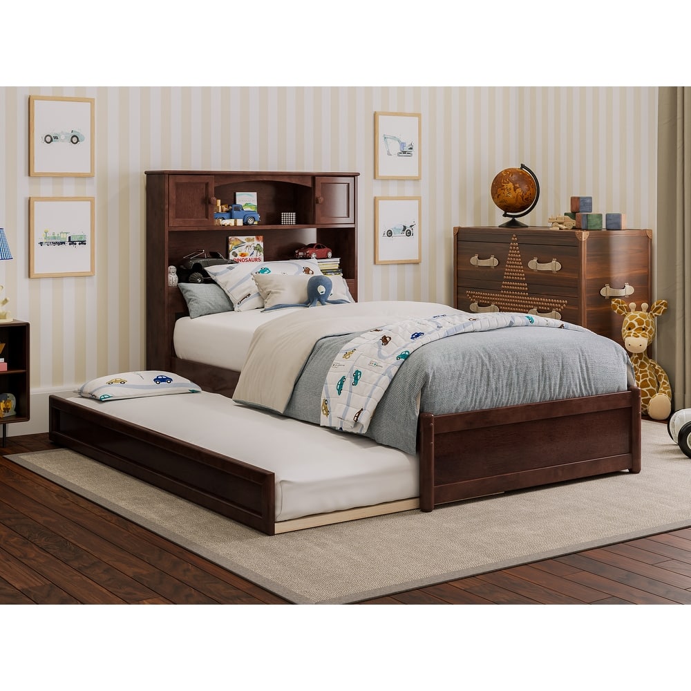 Hadley Platform Bed with Panel Footboard and Twin Trundle