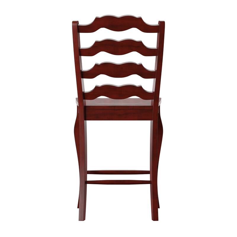 Eleanor French Ladder Back Wood Counter Chair (Set of 2) by iNSPIRE Q Classic
