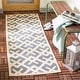 preview thumbnail 11 of 175, SAFAVIEH Courtyard Marita Indoor/ Outdoor Waterproof Patio Backyard Rug 2'3" x 10' Runner - Blue/Bone
