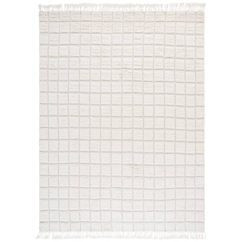 SAFAVIEH Handmade Vermont Kyra Transitional Wool Rug - 8' x 10' - Ivory