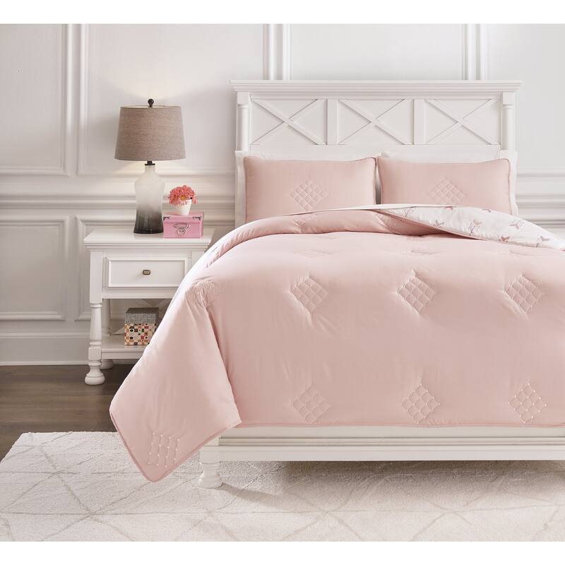 Signature Design by Ashley Lexann Pink Comforter Set - Full