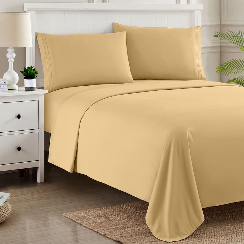 Embroidered 4-piece Bed Sheet Set