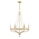 preview thumbnail 3 of 3, Seville 6 Light Aged Brass Chandelier
