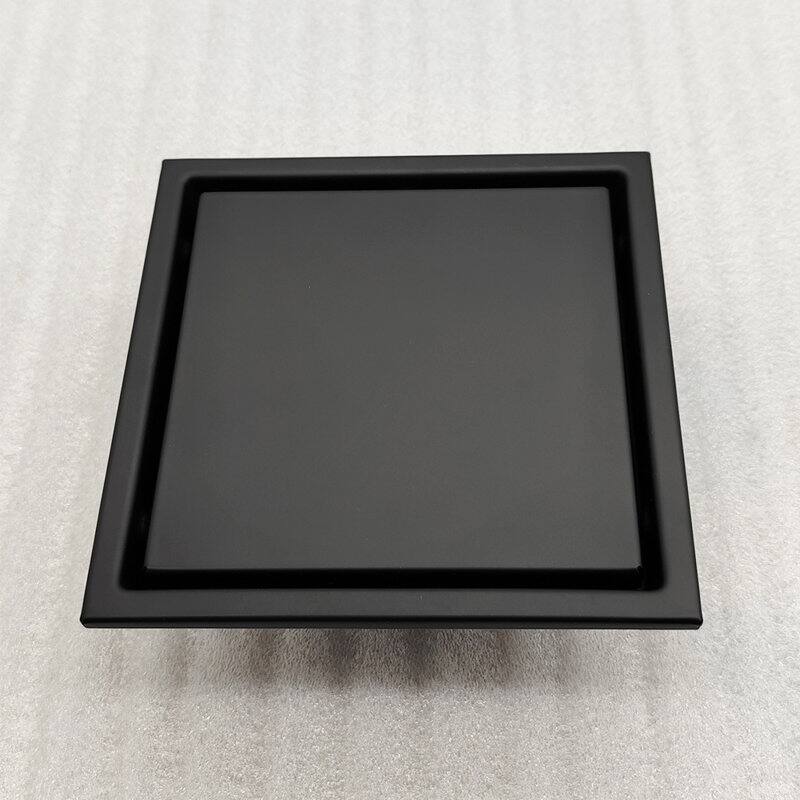 Oceanic Square Shower Drain, Marine-grade 316 Stainless Steel, Tile-in with Hair Strainer