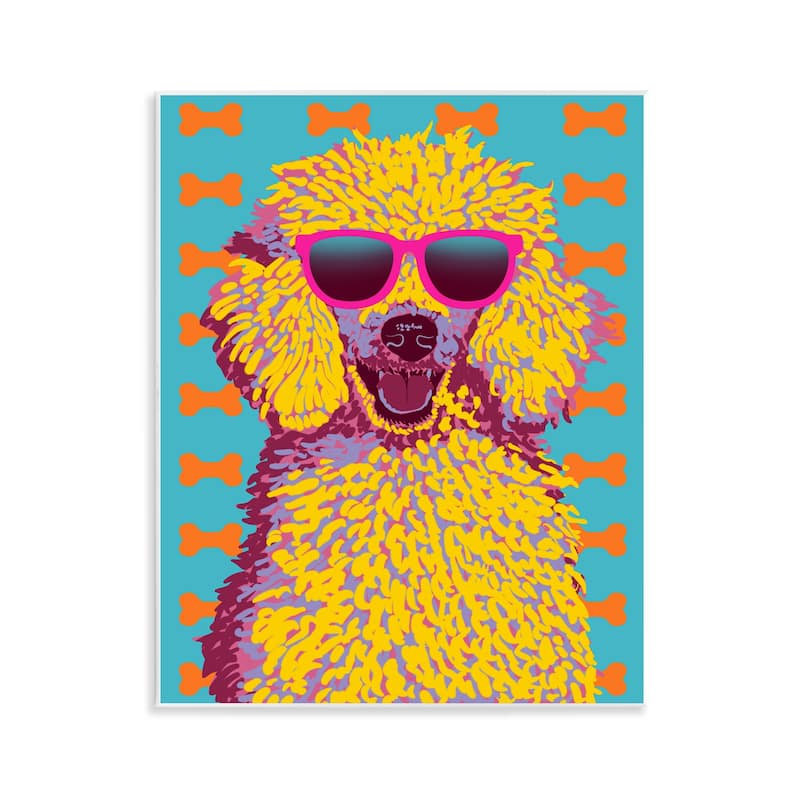 Stupell Retro Pop Poodle Wall Plaque Art Design By Marcus Prime - 11 x 14