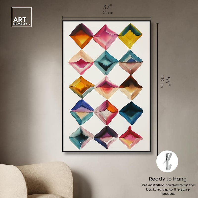 Diamond Grid Canvas by Art Remedy