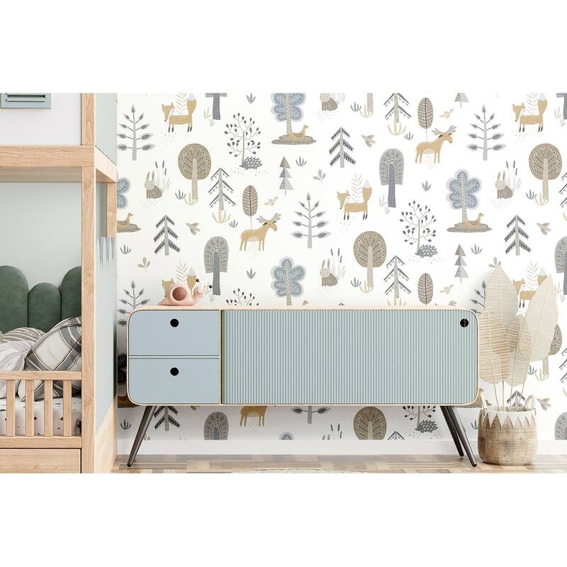 Galerie Wallcoverings Little Explorers 2 Country Animals Non-woven Matte Wallpaper Roll