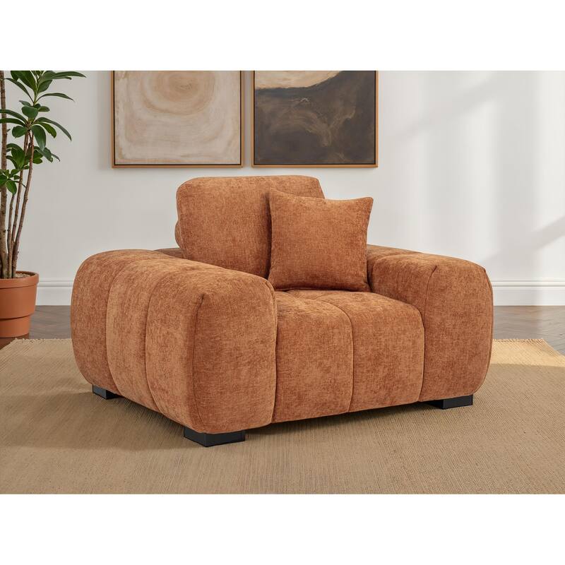 Octavia Upholstered Track Arm Accent Chair - 54.75" x 41.75" x 35.5"