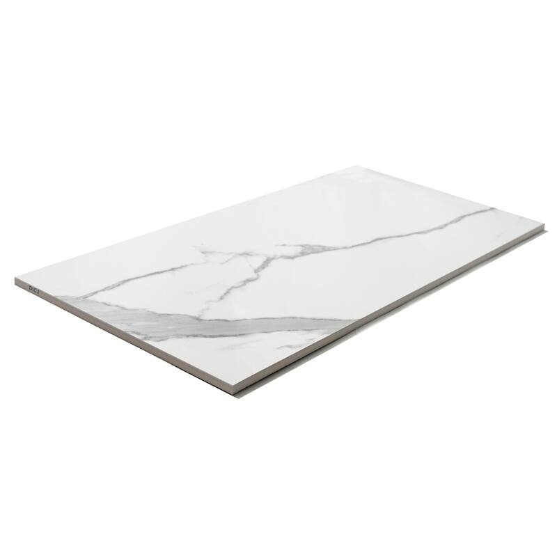 The Tile Life Porto 12x24 Calacatta Glossy Porcelain Floor & Wall Tile