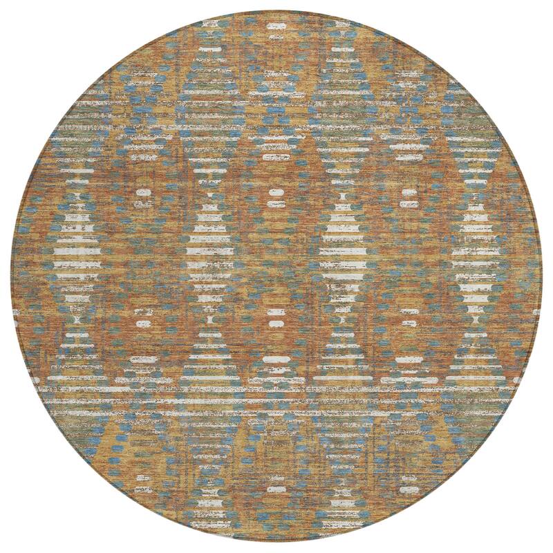 Machine Washable Indoor/ Outdoor Modern Ignacio Chantille Rug