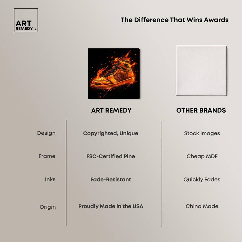 Jumpman on Fire I Canvas by Art Remedy, Gallery Wrapped