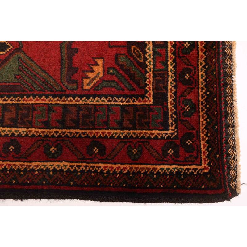 ECARPETGALLERY Hand-knotted Teimani Black, Red Wool Rug - 3'8 x 6'3