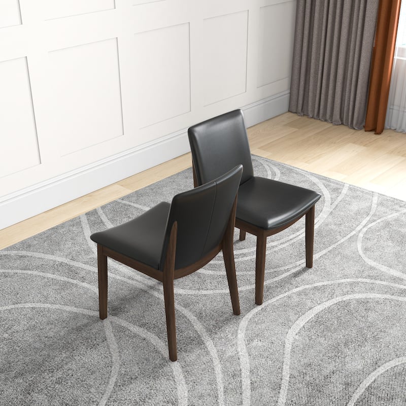 Vermont Mid-Century Modern Fabric Dining Chair (Set of 2)