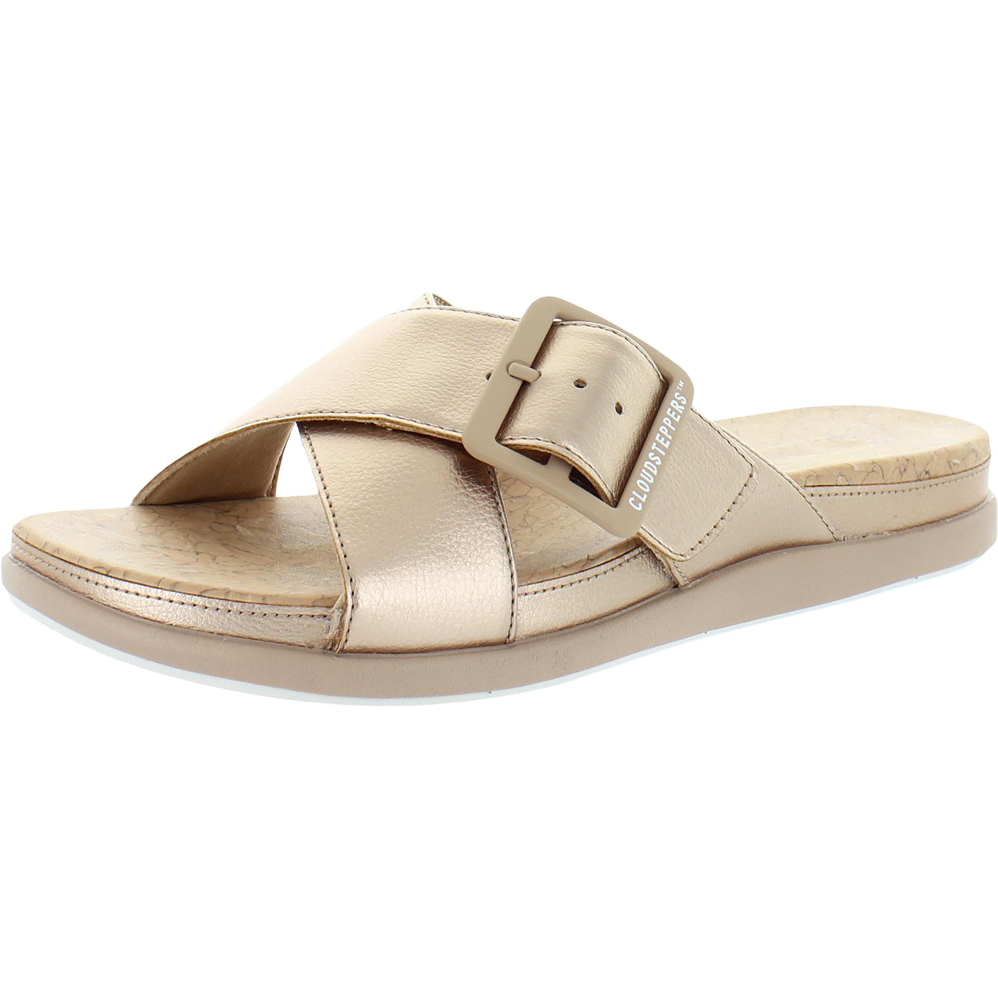 clarks step june shell sandals