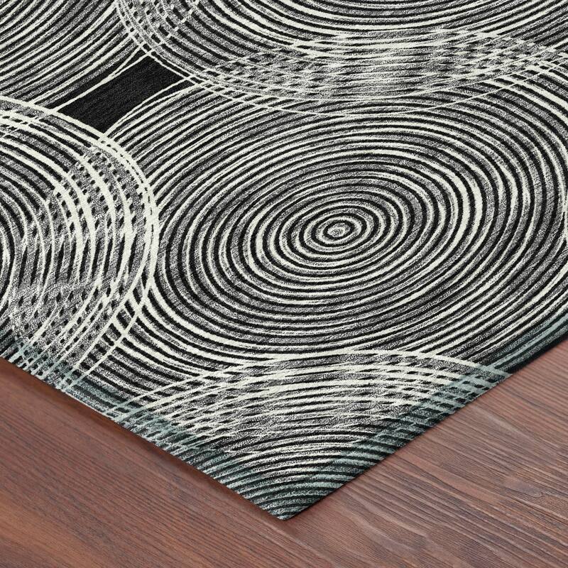Machine Washable Indoor/ Outdoor Modern Pune Chantille Rug