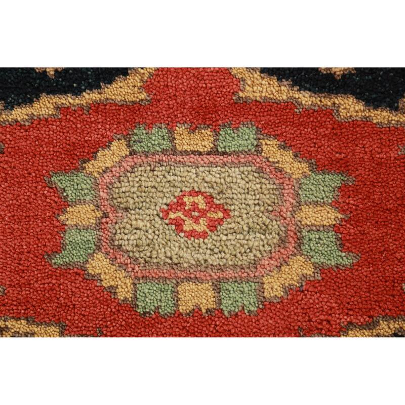 Geometric Heriz Serapi Oriental Area Rug Handmade Wool Carpet - 7'10" x 9'8"