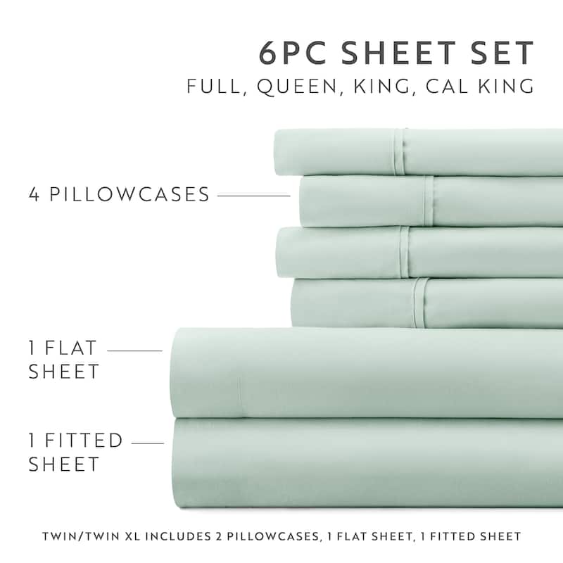 Becky Cameron Double Brushed Deep Pocket 6 Piece Sheet Set