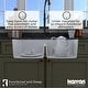 preview thumbnail 12 of 18, Karran 32" Undermount Double Equal Bowl Quartz Kitchen Sink Kit - 32" x 19.5" x 9"