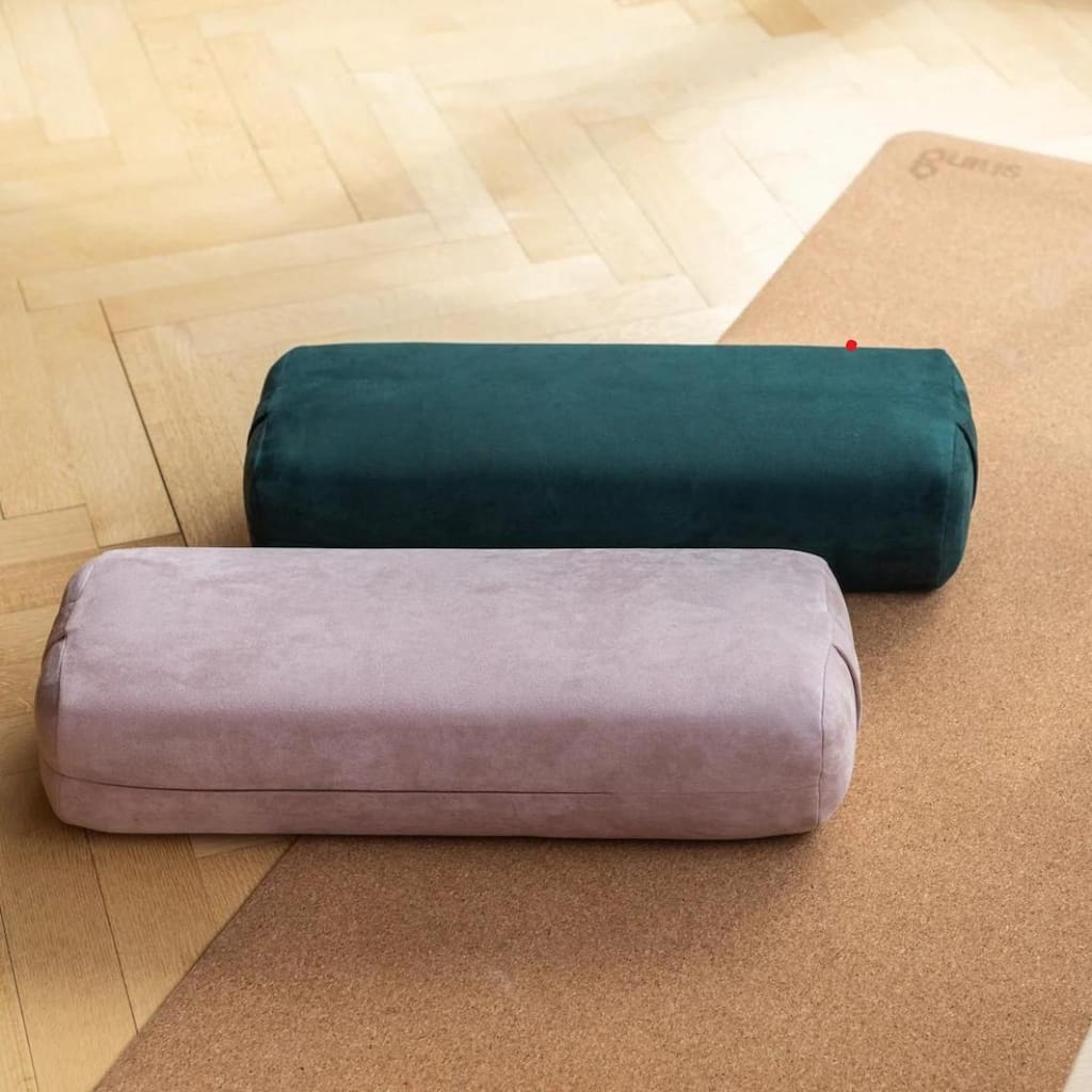 Yoga Firm Large Yoga Bolster Pillow Cushion 24" x 12" x 6" for Restorative Yoga, Rectangular Cotton and Removable Cover