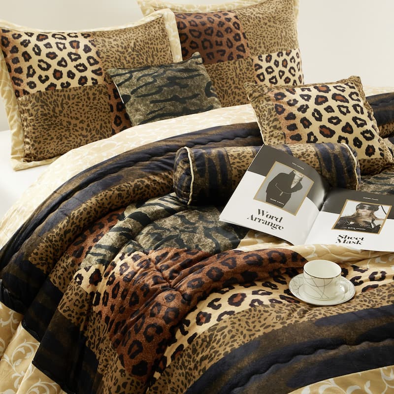 Nanshing Africa 9 Piece Animal Print Comforter Set