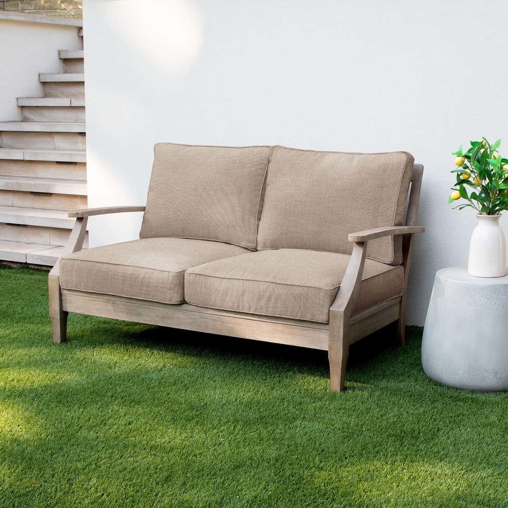 Sorra Home Sunbrella Outdoor Loveseat Cushion Set