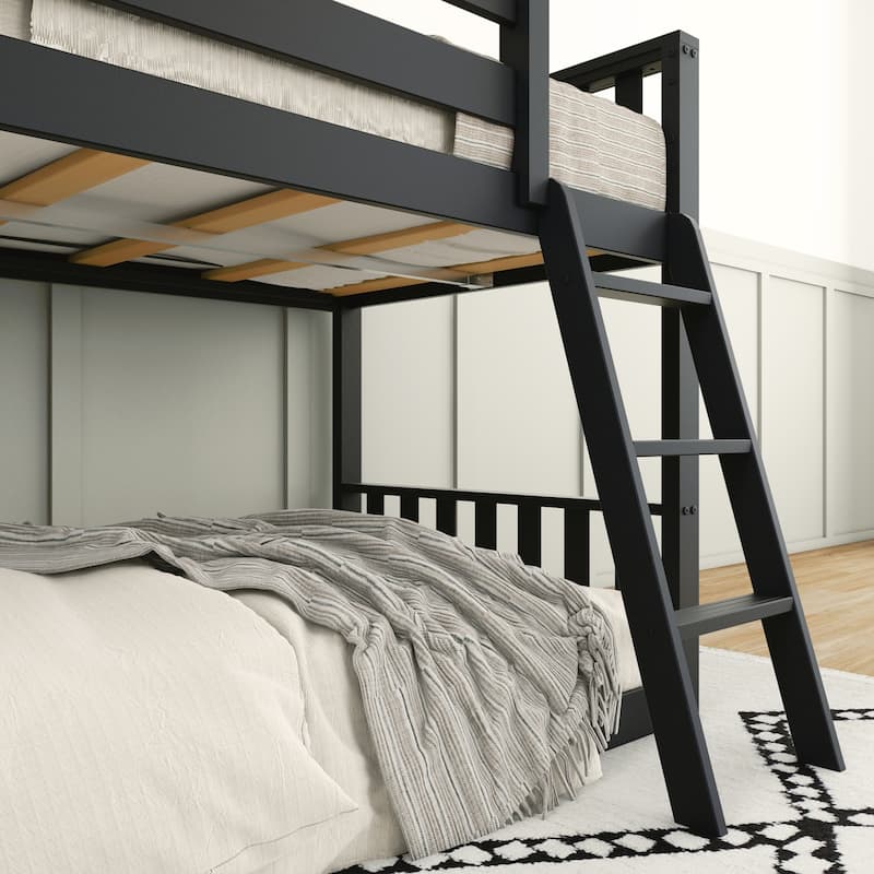 Max and Lily Scandinavian Twin over Twin Low Bunk Bed