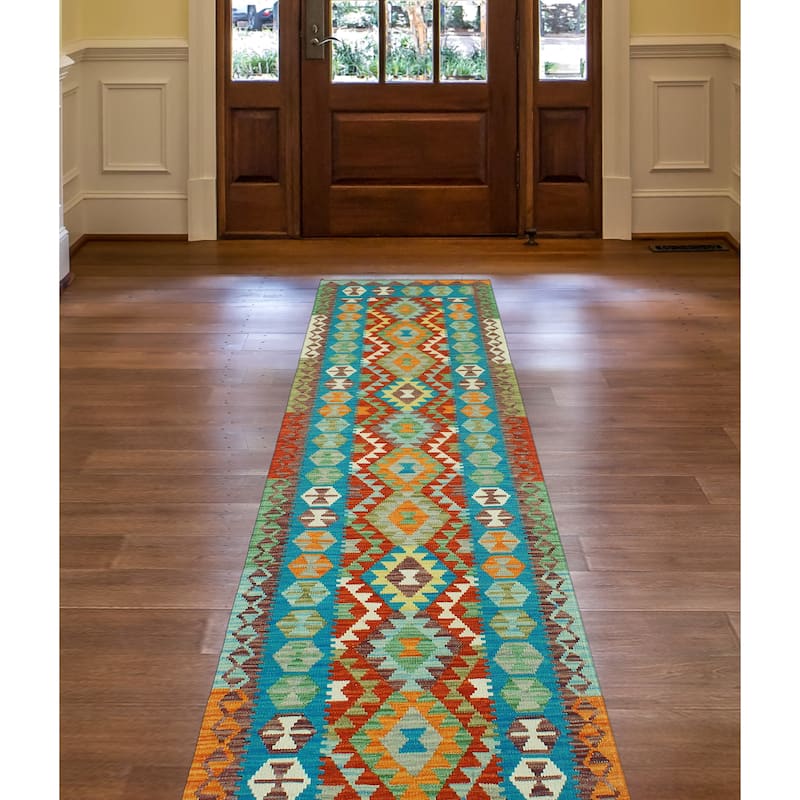 Flatweave Rory Red/Ivory Runner - 2'5" x 9'7"