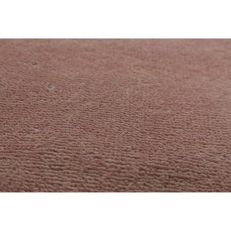 Hand Knotted Oriental 100% Wool Carpet Modern Solid Peach Gabbeh Area Rug - 11' 11'' X 9' 3''