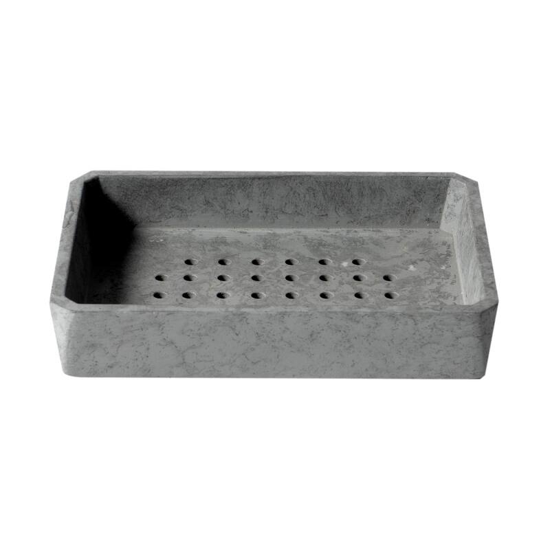 ALFI brand 7 Piece Solid Concrete Gray Matte Bathroom Accessory Set - Grey