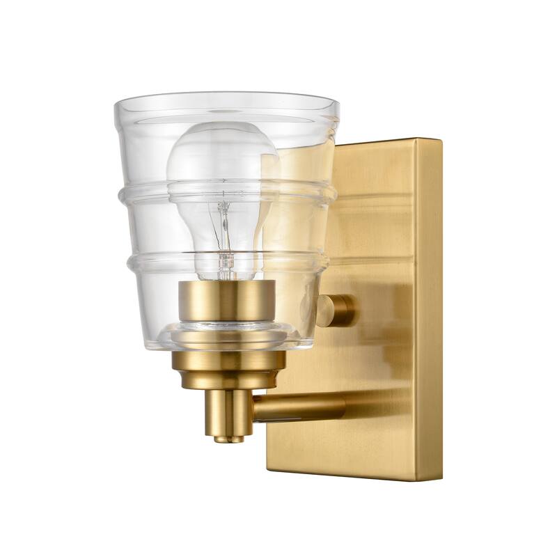 Elk Home Pulsate Satin Nickel With Clear Glass Vanity Light
