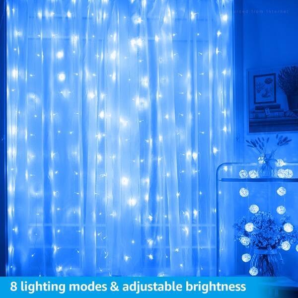 300 Led Window Curtain String Light 9 8ft X 9 8ft Fairy Lights Ip65 Waterproof Overstock