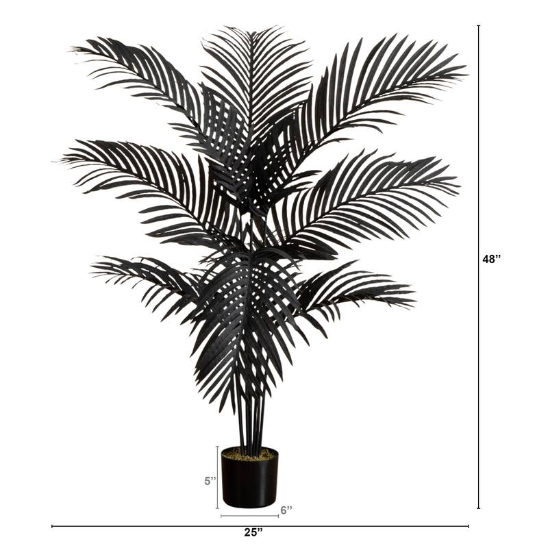 4-ft Artificial Halloween Black Paradise Palm Tree